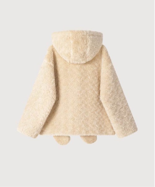 LA POMME petit（ラポミ・プチ）の「Fluffy Fur Coat With Gloves（ムートンコート・レディース・ベージュ/アイボリー・SMALL/MEDIUM/LARGE）」の3枚目の写真