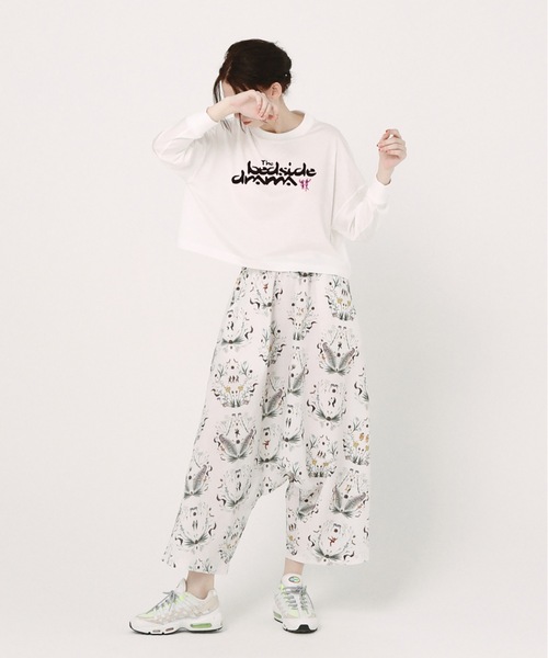 BEDSIDEDRAMA(ベットサイドドラマ)の「Dance In The Garden Wide Pants(その他パンツ・レディース・ナチュラル/ブラック・1)」の6枚目の写真