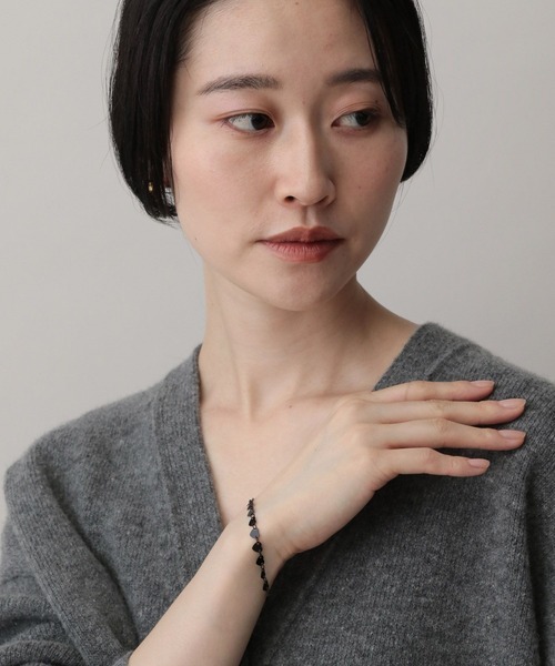 A part by（アパートバイ）の「ハートチェーンブレスレット（ブレスレット・レディース・ブラック・FREE）」の6枚目の写真