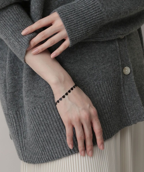 A part by（アパートバイ）の「ハートチェーンブレスレット（ブレスレット・レディース・ブラック・FREE）」の7枚目の写真