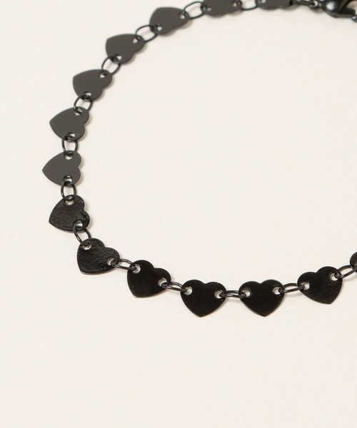 A part by（アパートバイ）の「ハートチェーンブレスレット（ブレスレット・レディース・ブラック・FREE）」の3枚目の写真