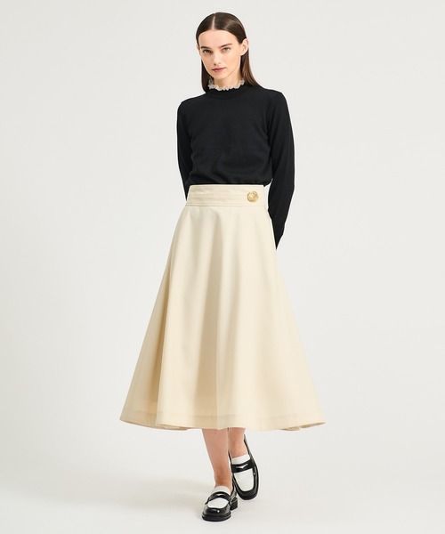 ESTNATION（エストネーション）の「ESTNATION / メタルボタンフレアスカート（スカート・レディース・オフホワイト/ブラック/グレー・36/38）」の6枚目の写真