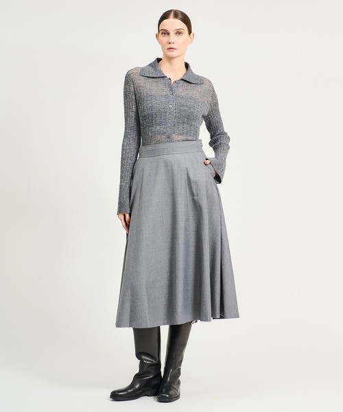 ESTNATION（エストネーション）の「ESTNATION / メタルボタンフレアスカート（スカート・レディース・オフホワイト/ブラック/グレー・36/38）」の16枚目の写真