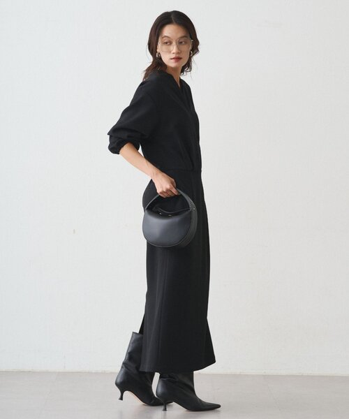 LOUNGEDRESS(ラウンジドレス)の「Vワンピース(ワンピース・レディース・ブラック/グレー/チャコールグレー・FREE)」の8枚目の写真