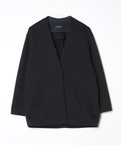 セール】ダンボールニット高密度タフタ切替コート（ノーカラーコート