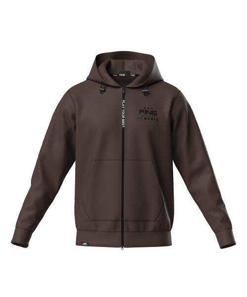 PING(ピン)の「【PING APPAREL】ダンボールニットフルジップスウェットフーディ <PERFORMANCE> (MENS)(スウェット・メンズ・ホワイト/グレー/ブラウン・L/LL1/M/LL/S)」の5枚目の写真