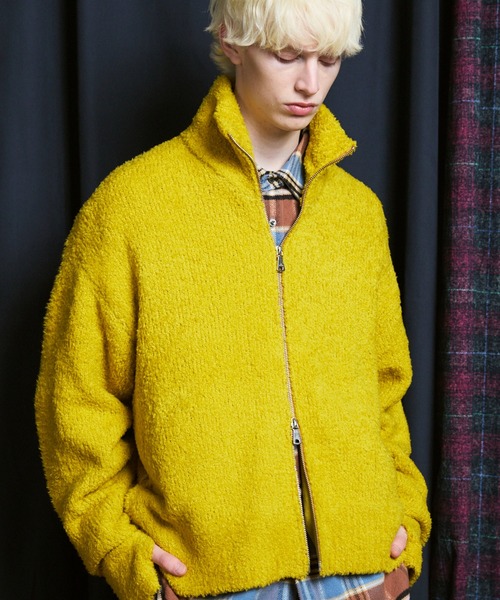 MAISON SPECIAL（メゾンスペシャル）の「《UNISEX》Boa Drivers Knit Blouson/ボアドライバーズニットブルゾン【MAISON SPECIAL/メゾンスペシャル】（カーディガン/ボレロ・メンズ・ブラック/レッド/ブルー/イエロー・1/2/0）」の3枚目の写真