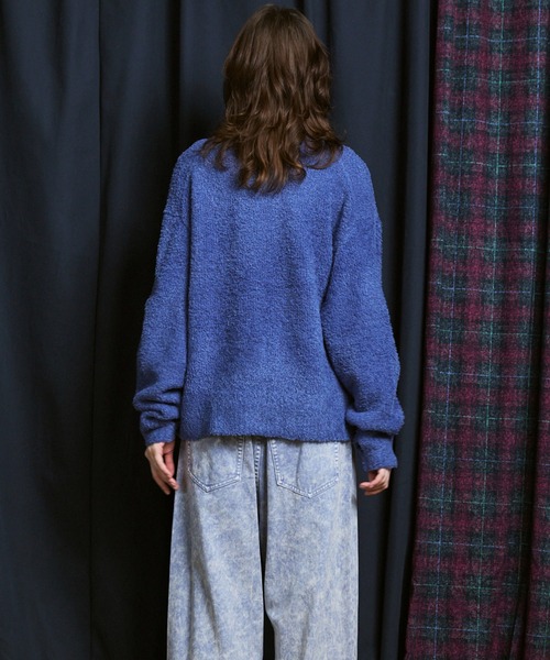 MAISON SPECIAL（メゾンスペシャル）の「《UNISEX》Boa Drivers Knit Blouson/ボアドライバーズニットブルゾン【MAISON SPECIAL/メゾンスペシャル】（カーディガン/ボレロ・メンズ・ブラック/レッド/ブルー/イエロー・1/2/0）」の16枚目の写真