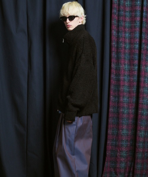 MAISON SPECIAL（メゾンスペシャル）の「《UNISEX》Boa Drivers Knit Blouson/ボアドライバーズニットブルゾン【MAISON SPECIAL/メゾンスペシャル】（カーディガン/ボレロ・メンズ・ブラック/レッド/ブルー/イエロー・1/2/0）」の12枚目の写真