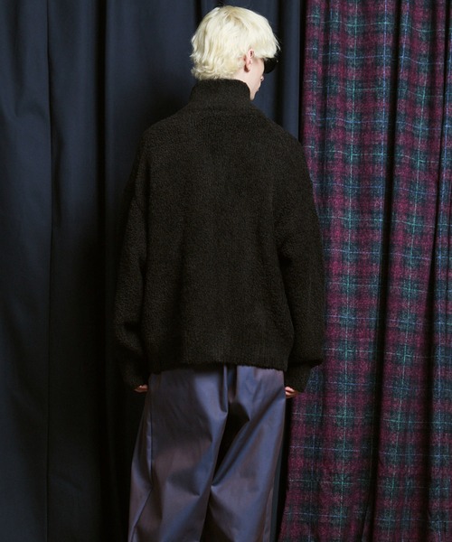 MAISON SPECIAL（メゾンスペシャル）の「《UNISEX》Boa Drivers Knit Blouson/ボアドライバーズニットブルゾン【MAISON SPECIAL/メゾンスペシャル】（カーディガン/ボレロ・メンズ・ブラック/レッド/ブルー/イエロー・1/2/0）」の13枚目の写真