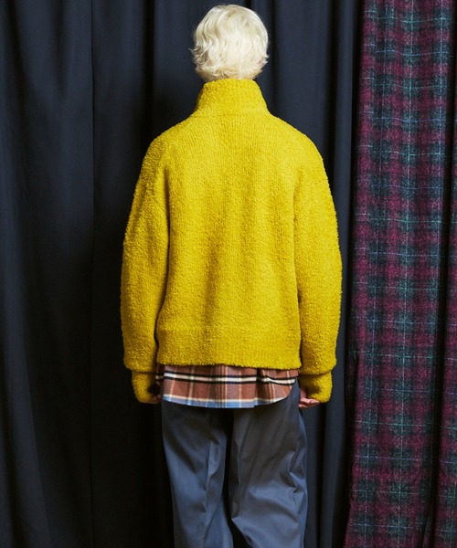 MAISON SPECIAL（メゾンスペシャル）の「《UNISEX》Boa Drivers Knit Blouson/ボアドライバーズニットブルゾン【MAISON SPECIAL/メゾンスペシャル】（カーディガン/ボレロ・メンズ・ブラック/レッド/ブルー/イエロー・1/2/0）」の21枚目の写真