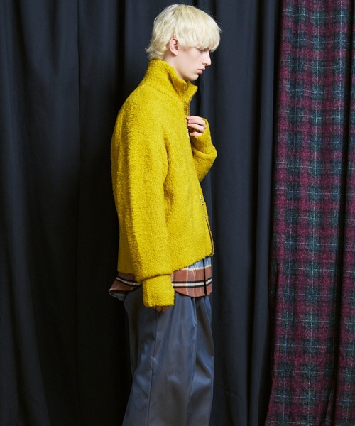 MAISON SPECIAL（メゾンスペシャル）の「《UNISEX》Boa Drivers Knit Blouson/ボアドライバーズニットブルゾン【MAISON SPECIAL/メゾンスペシャル】（カーディガン/ボレロ・メンズ・ブラック/レッド/ブルー/イエロー・1/2/0）」の20枚目の写真