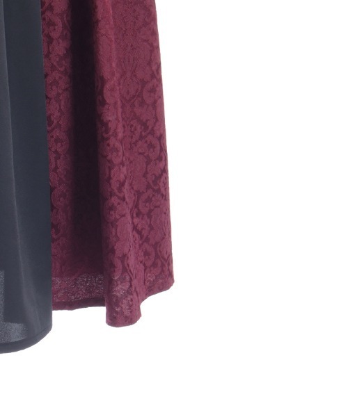 axes femme（アクシーズファム）の「チェーン付ジャカード切替スカート（スカート・レディース・パープル/ワイン/ダークグリーン・FREE）」の17枚目の写真