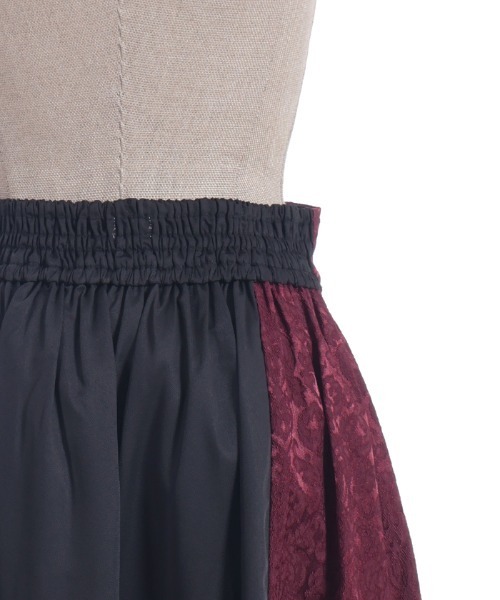 axes femme（アクシーズファム）の「チェーン付ジャカード切替スカート（スカート・レディース・パープル/ワイン/ダークグリーン・FREE）」の7枚目の写真