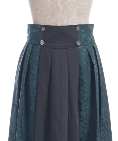 axes femme（アクシーズファム）の「チェーン付ジャカード切替スカート（スカート・レディース・パープル/ワイン/ダークグリーン・FREE）」の5枚目の写真