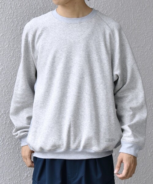 HINSON（ヒンソン）の「【SHIPS any別注】HINSON: 裏起毛 フリース ワンポイント ラグラン スウェット◇（スウェット・メンズ・ブラック/グレー/ライトグリーン・SMALL/MEDIUM/LARGE）」の3枚目の写真
