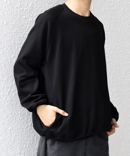 HINSON（ヒンソン）の「【SHIPS any別注】HINSON: 裏起毛 フリース ワンポイント ラグラン スウェット◇（スウェット・メンズ・ブラック/グレー/ライトグリーン・SMALL/MEDIUM/LARGE）」の14枚目の写真