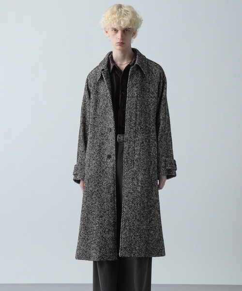 セール】ウール2WAYステンカラーコート(HARE)（ステンカラーコート