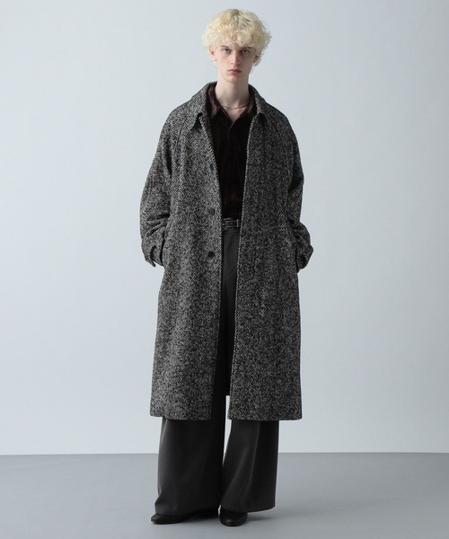 セール】ウール2WAYステンカラーコート(HARE)（ステンカラーコート