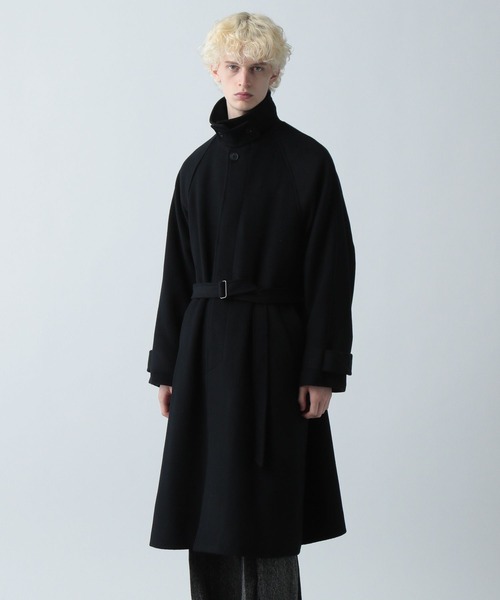 HARE（ハレ）の「ウール2WAYステンカラーコート(HARE)（ステンカラーコート・メンズ・ブラック/グレー系その他/レッド・SMALL/MEDIUM）」の16枚目の写真