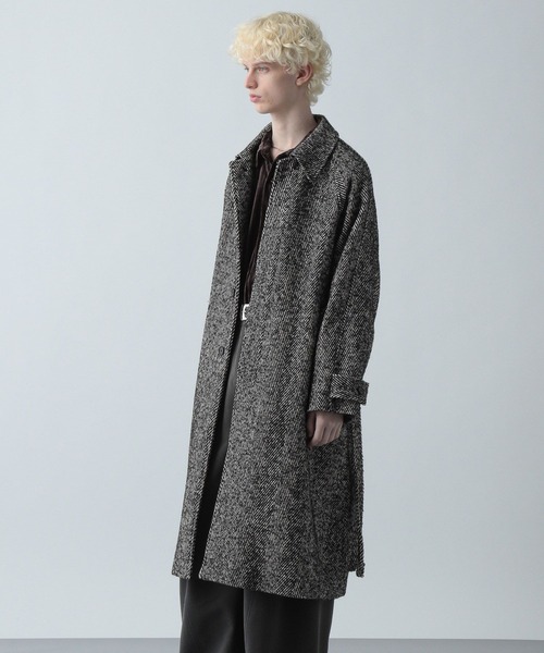 HARE（ハレ）の「ウール2WAYステンカラーコート(HARE)（ステンカラーコート・メンズ・ブラック/グレー系その他/レッド・SMALL/MEDIUM）」の20枚目の写真