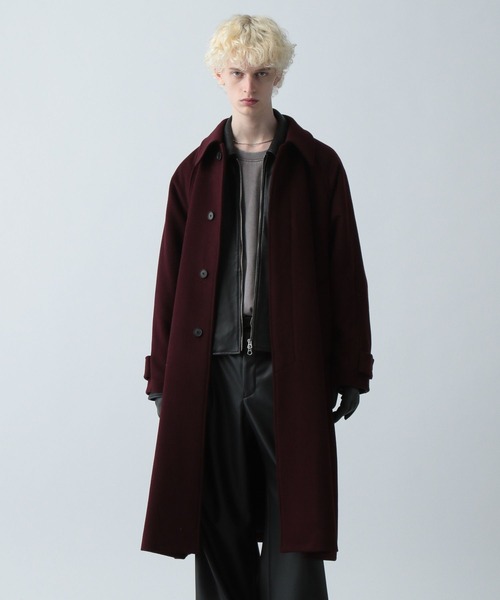 HARE（ハレ）の「ウール2WAYステンカラーコート(HARE)（ステンカラーコート・メンズ・ブラック/グレー系その他/レッド・SMALL/MEDIUM）」の22枚目の写真