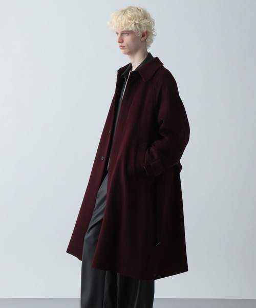 セール】ウール2WAYステンカラーコート(HARE)（ステンカラーコート