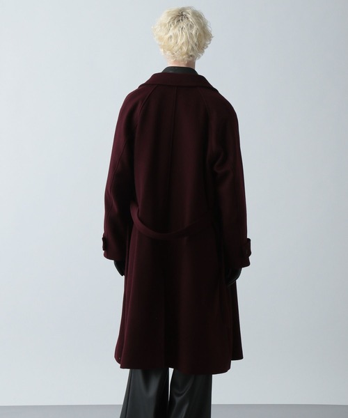 セール】ウール2WAYステンカラーコート(HARE)（ステンカラーコート