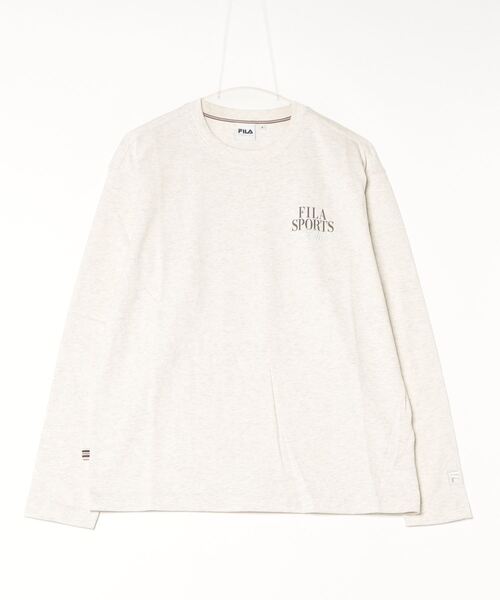 FILA（フィラ）の「Treat graphic Long sleeve T（Tシャツ/カットソー・レディース・オートミール/ネイビー/オレンジ・S/M/L/XL）」の5枚目の写真