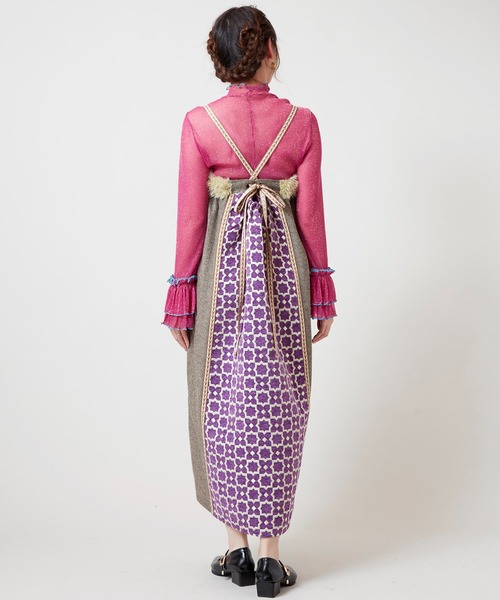 チャイハネ(チャイハネ)の「【チャイハネ】ミナティパッチワークキャミワンピース(ワンピース・レディース・ブラウン/グレー/パープル・FREE)」の8枚目の写真