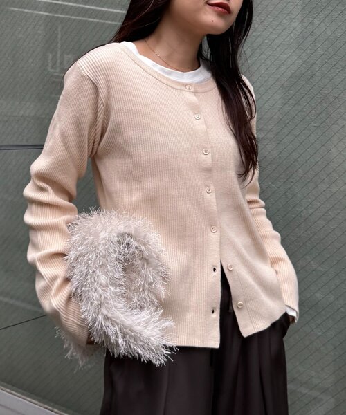 CIAOPANIC TYPY（チャオパニックティピー）の「2WAYアンチピリングニットカーデ（カーディガン/ボレロ・レディース・ピンク/レッド/オフホワイト/グレー/ブラック/サックスブルー・ONE SIZE）」の12枚目の写真