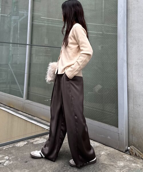 CIAOPANIC TYPY（チャオパニックティピー）の「2WAYアンチピリングニットカーデ（カーディガン/ボレロ・レディース・ピンク/レッド/オフホワイト/グレー/ブラック/サックスブルー・ONE SIZE）」の15枚目の写真