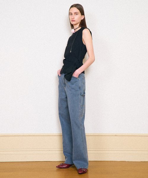 PARTIMENTO WOMEN(パルティメントウィメン)の「ローレイズワークジーンズ_ブルーグレー(デニムパンツ・レディース・その他・SMALL/MEDIUM)」の5枚目の写真