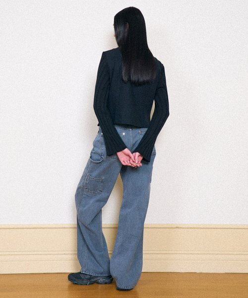 PARTIMENTO WOMEN(パルティメントウィメン)の「ローレイズワークジーンズ_ブルーグレー(デニムパンツ・レディース・その他・SMALL/MEDIUM)」の6枚目の写真