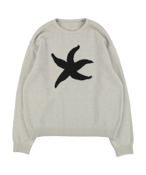 TCM starfish knit (бежевая) — вязаный топ