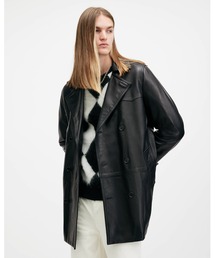 ダブルブレストコート」に該当するジャケット/アウター（レザー