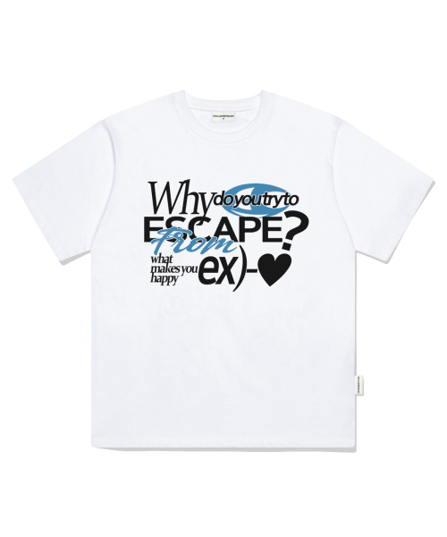 ESCAPEFROM(エスケープフロム)の「エックス ブルーハートプリントオーバーサイズ半袖Tシャツ ホワイト(Tシャツ/カットソー・レディース・その他・SMALL/MEDIUM/LARGE)」の1枚目の写真
