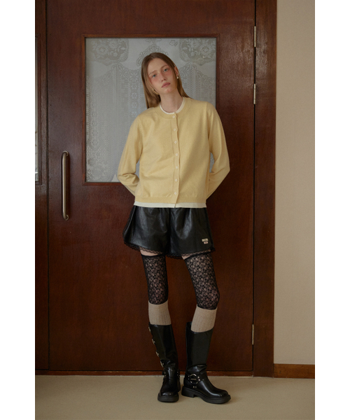 LETERIE(レテリー)の「LACE LEATHER SHORTS_BLACK(その他パンツ・レディース・ブラック・FREE)」の1枚目の写真