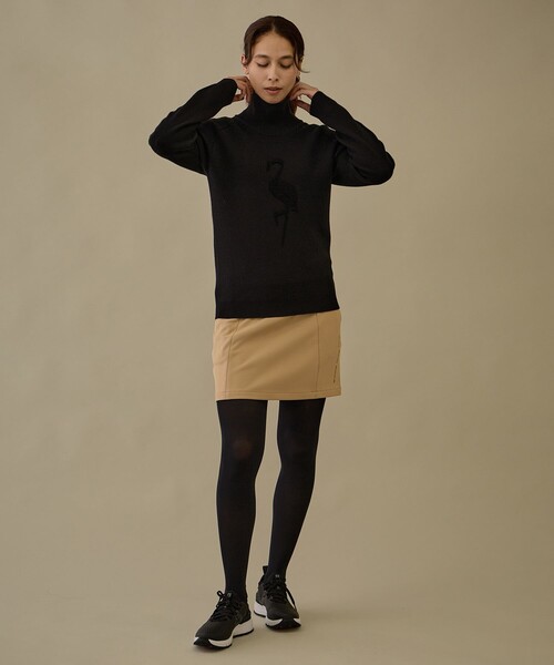 NOIR】フラミンゴモチーフクルーネックセーター（ニット/セーター