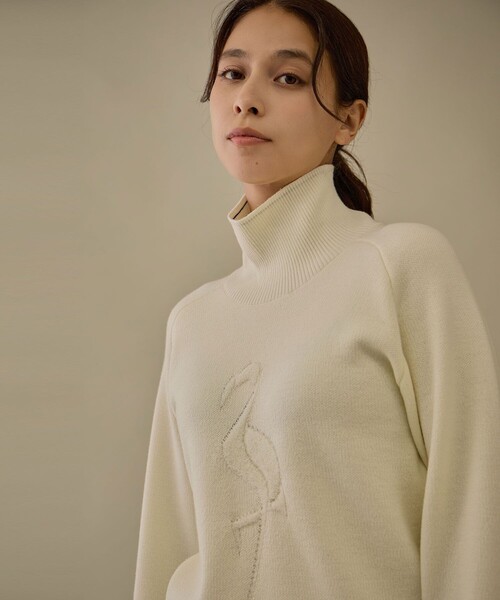 JUN&ROPE'（ジュンアンドロペ）の「【NOIR】フラミンゴモチーフクルーネックセーター（ニット/セーター・レディース・ベージュ/ホワイト/ブラック・L/M/S）」の20枚目の写真