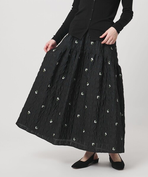 スクエア フラワー ジャガード スカート（スカート）｜UNITED ARROWS