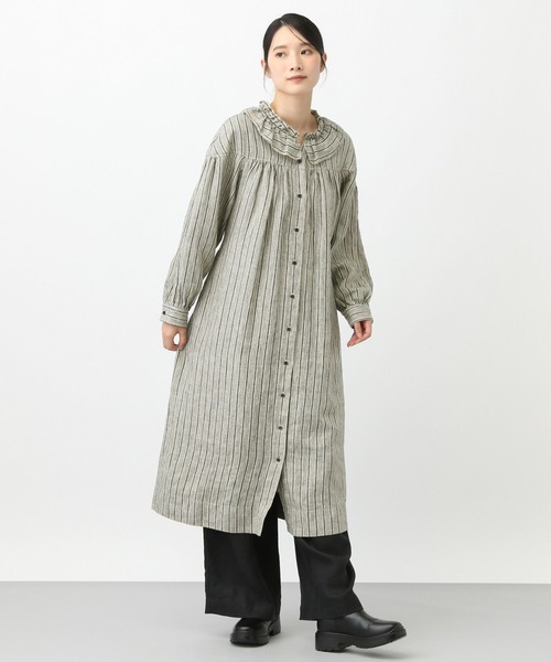 セール】《natural by clip》リネンツイルフリルワンピース[プチサイズ