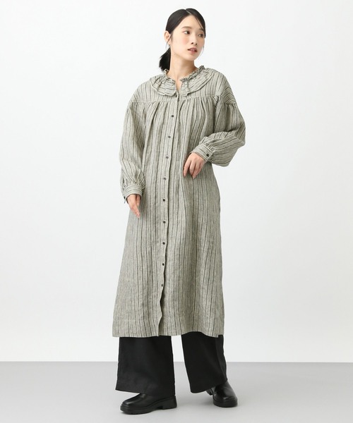 セール】《natural by clip》リネンツイルフリルワンピース[プチサイズ