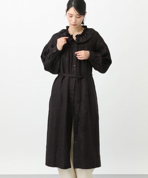 セール】《natural by clip》リネンツイルフリルワンピース[プチサイズ