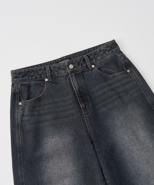 TOFFEE（トフィー）の「シングルダートデニムパンツ (ブルーブラック)（デニムパンツ・メンズ・その他・SMALL/MEDIUM/LARGE/X-LARGE）」の3枚目の写真
