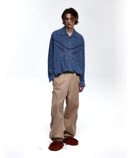 RSSC(アールエスエスシー)の「FLORAL JACQUARD WESTERN SHIRT - BLUE(シャツ/ブラウス・レディース・その他・2/1)」の3枚目の写真