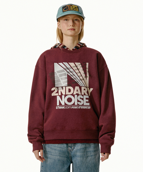 TEKET(テケット)の「2NDARY Sweatshirt Burgundy(スウェット・メンズ・その他・SMALL/MEDIUM/LARGE)」の1枚目の写真