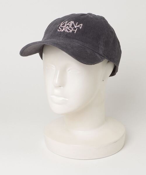 MANASTASH（マナスタッシュ）の「MANASTASH/マナスタッシュ　EMB LOGO CORDUROY LOW CAP（キャップ・メンズ・ネイビー/グレー/ブラック/その他3・F）」の2枚目の写真