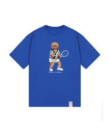 GRAVER（グレーバー）の「[UNISEX] Tennis Dog Striper Short Sleeve Tee_Cobalt Blue（Tシャツ/カットソー・メンズ）」