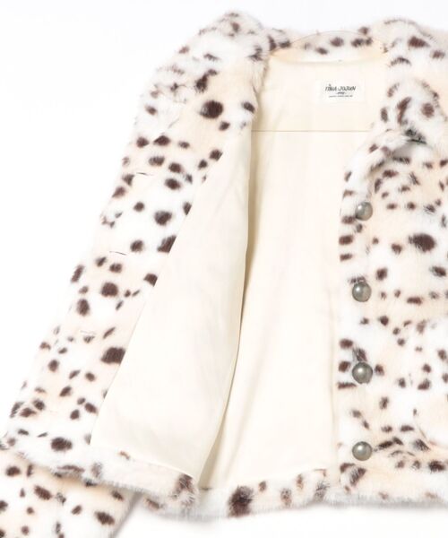 ビッグカラー フェイクファー ショートアウター TINA：JOJUN（その他